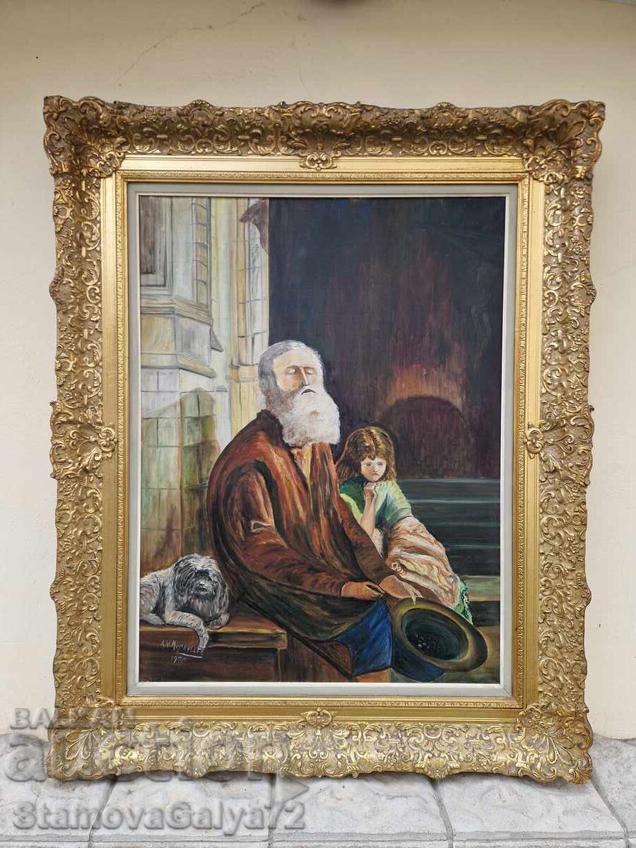 Μοναδικός αντίκα πίνακας Βέλγου καλλιτέχνη, λάδι σε καμβά με τιμή € 253.60 | 496.00 BGN