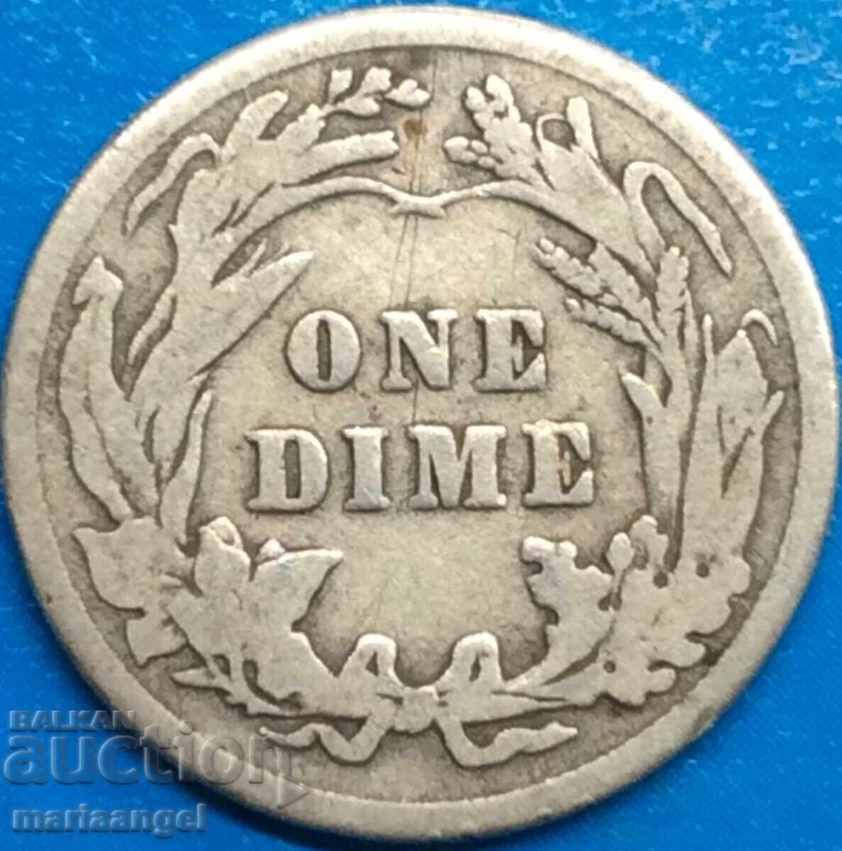 10 cenți 1915 SUA Dime „Barber” 2,32 g argint cu preț 32.00 BGN | € 16.36 10 cenți 1915 SUA Dime „Barber” 2,32 g argint cu preț 32.00 BGN | € 16.36