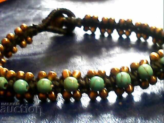 2 pieces old gold-plated earrings with natural stones - 6