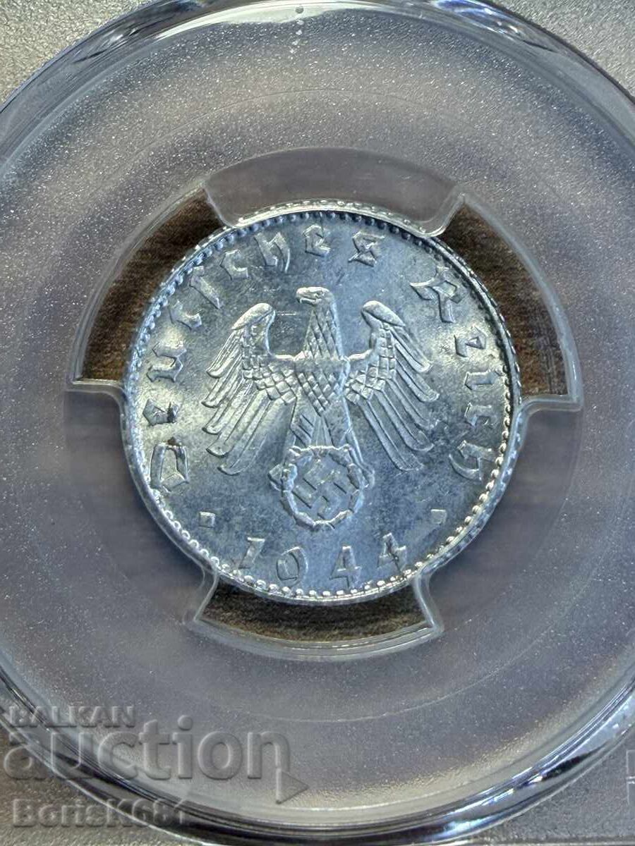Germany 50 Pfennig 1944 B MS62 PCGS with price 78.00 BGN | € 39.88 Germany 50 Pfennig 1944 B MS62 PCGS with price 78.00 BGN | € 39.88