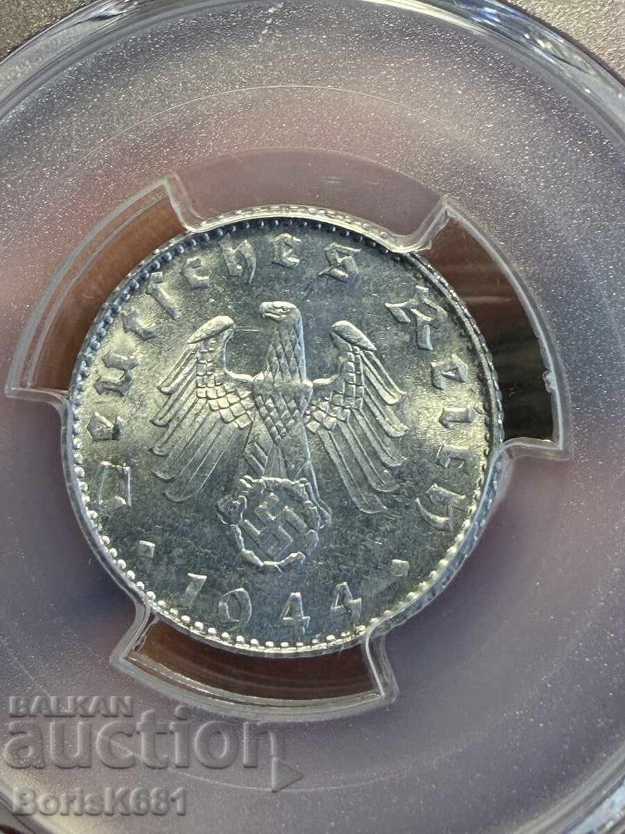 Delivery of Germany 50 Pfennig 1944 B MS62 PCGS Delivery of Germany 50 Pfennig 1944 B MS62 PCGS