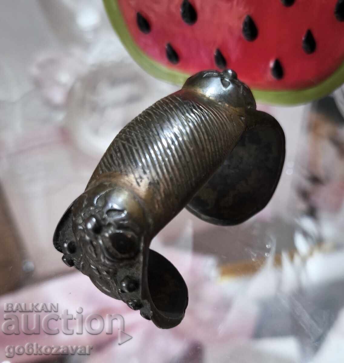 Revival-era baked clay bracelet, slingshot, ornament, jewelry! - 5