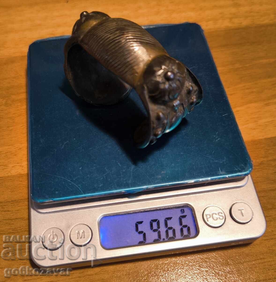 Revival-era baked clay bracelet, slingshot, ornament, jewelry! - 6