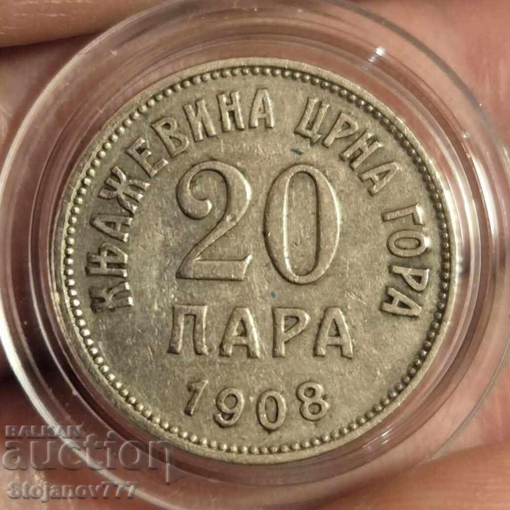 20 пара 1908 Черна гора 20 пара 1908 Черна гора