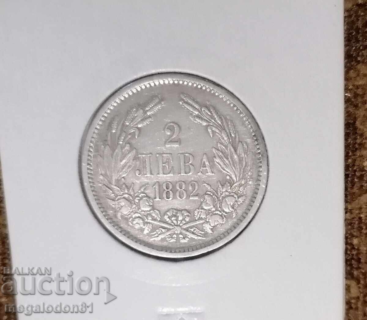 Княжество България - 2 лева 1882г.