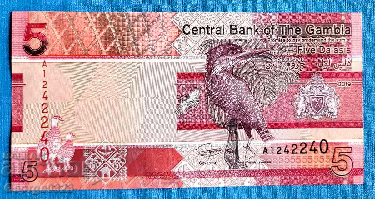 Γκάμπια 2019 5 ντάλασι UNC Καινούργιο Γκάμπια 2019 5 ντάλασι UNC Καινούργιο