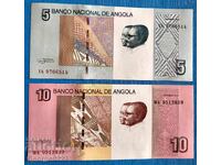 Angola 2012 2-piece set 5 10 Kwanzas UNC New