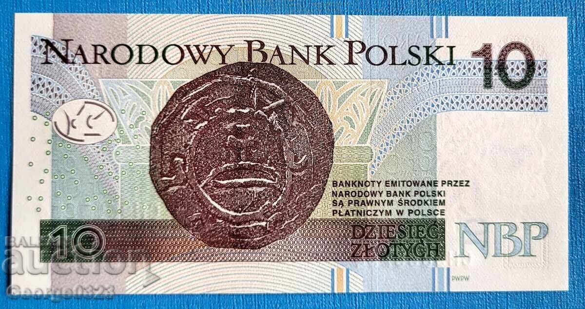 Poland 2016 10 Zloty UNC New with price 10.00 BGN | € 5.11
