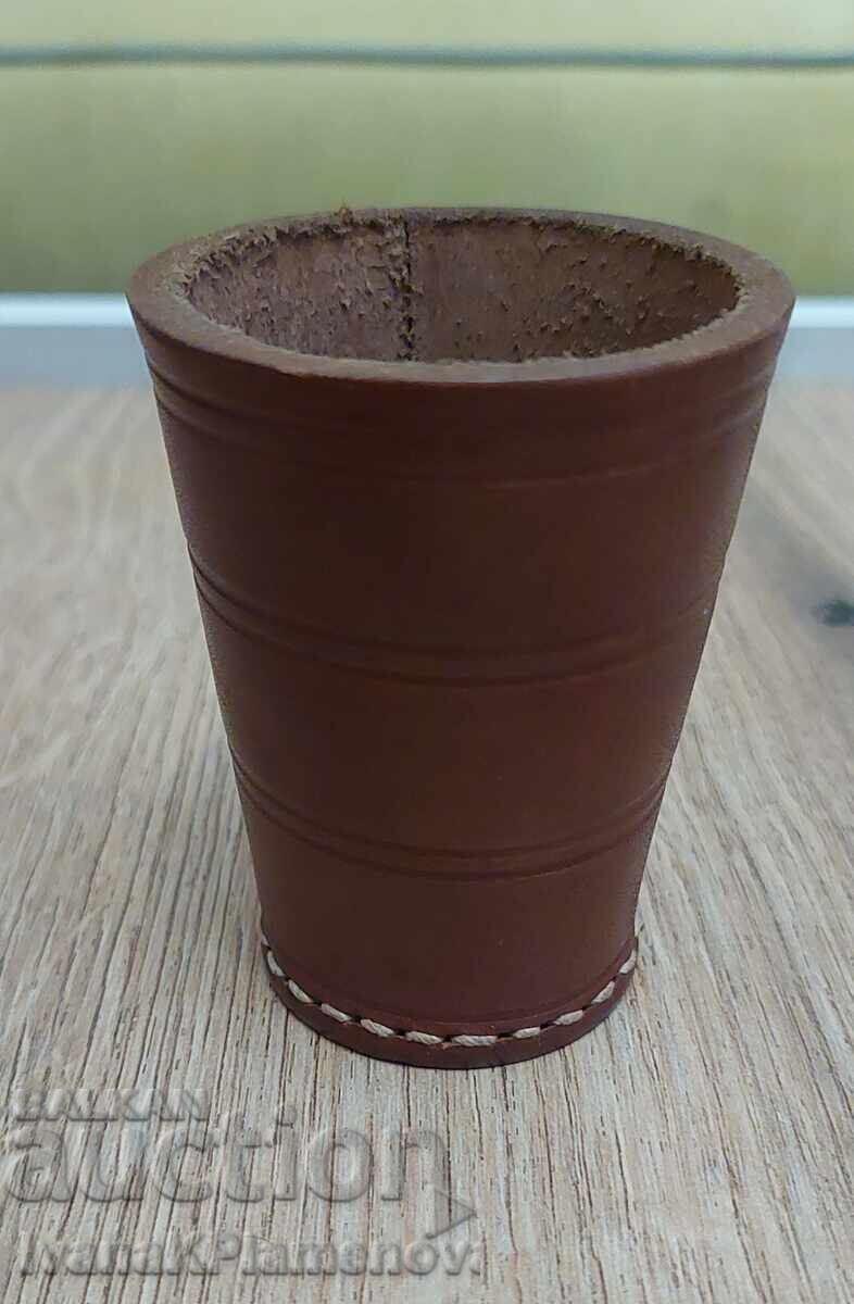 Leather dice cup for connoisseurs with price 10.00 BGN | € 5.11 Leather dice cup for connoisseurs with price 10.00 BGN | € 5.11