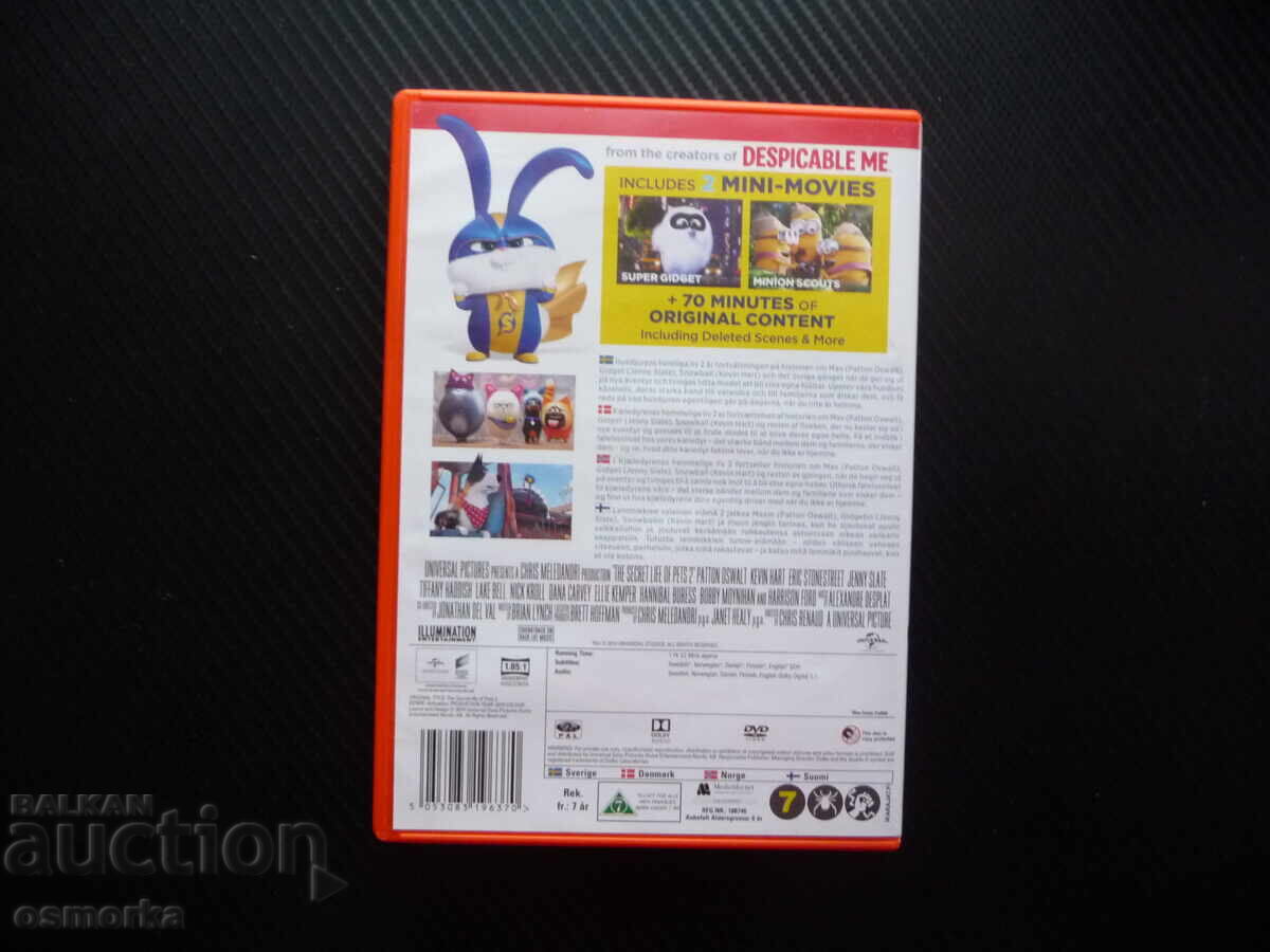 Licitație Pets 2 Secretele vieții animalelor de companie DVD film animație animale de companie Max Snowball