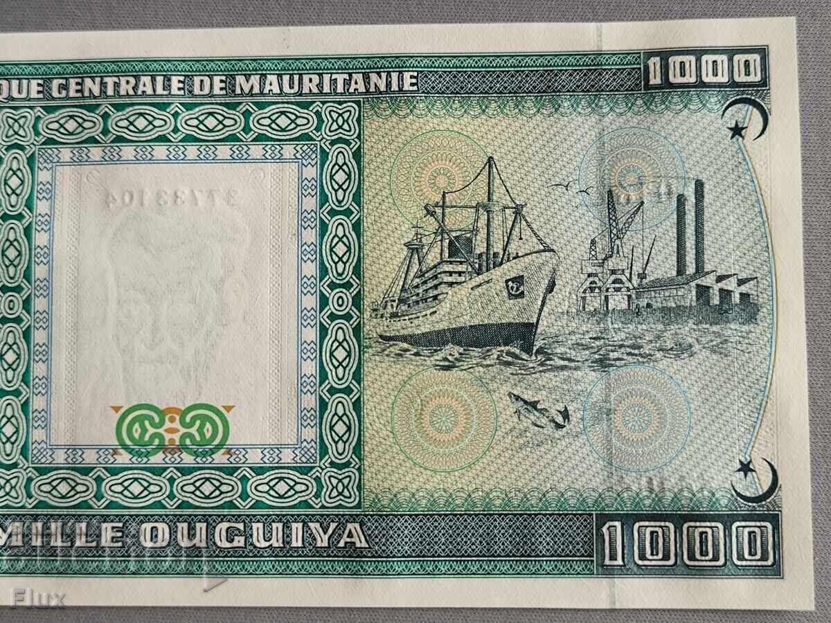 Delivery of Banknote - Mauritania - 1000 Ouguiya UNC | 1989