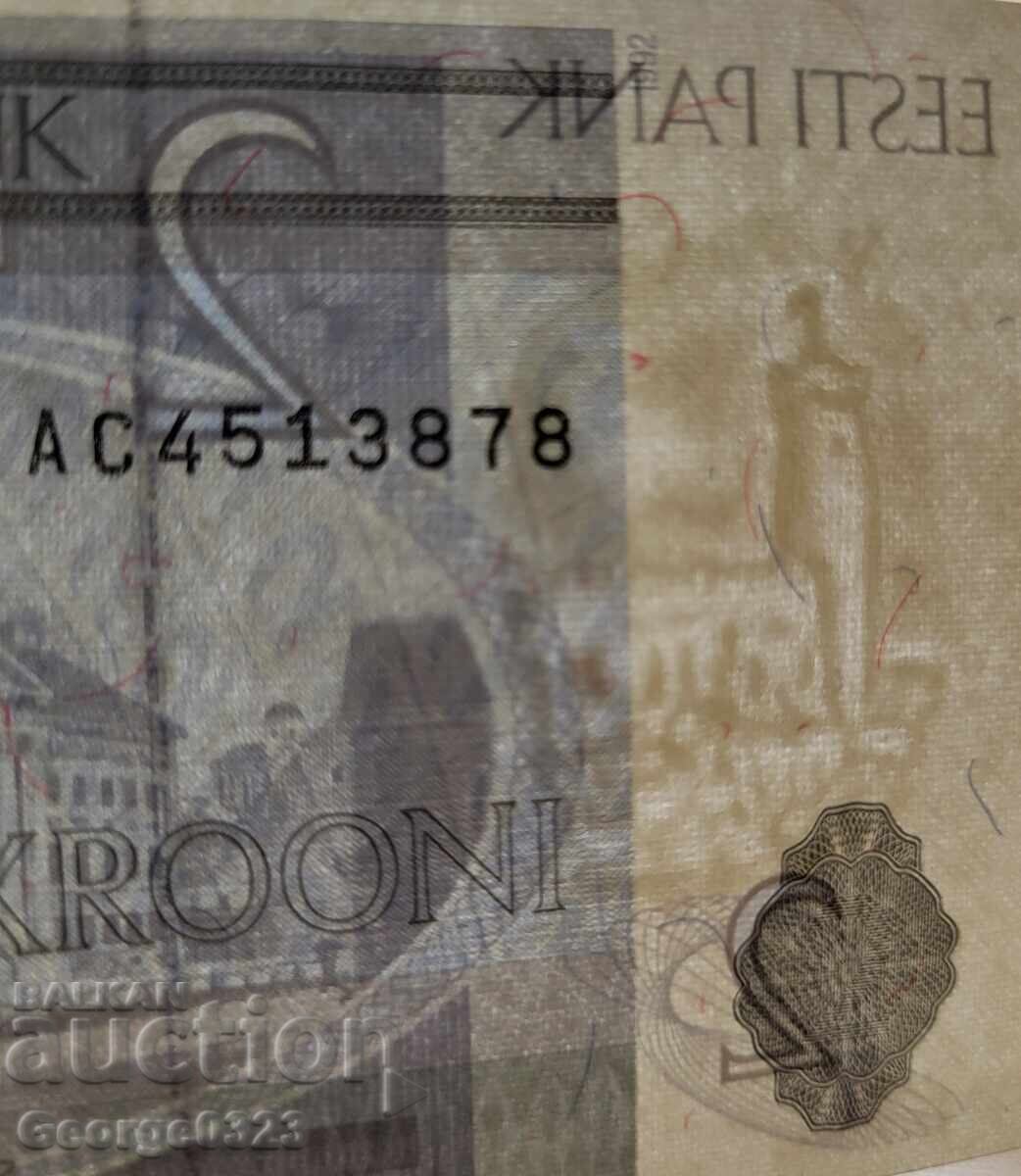 Auction  Estonia 1992 2 Krooni UNC New