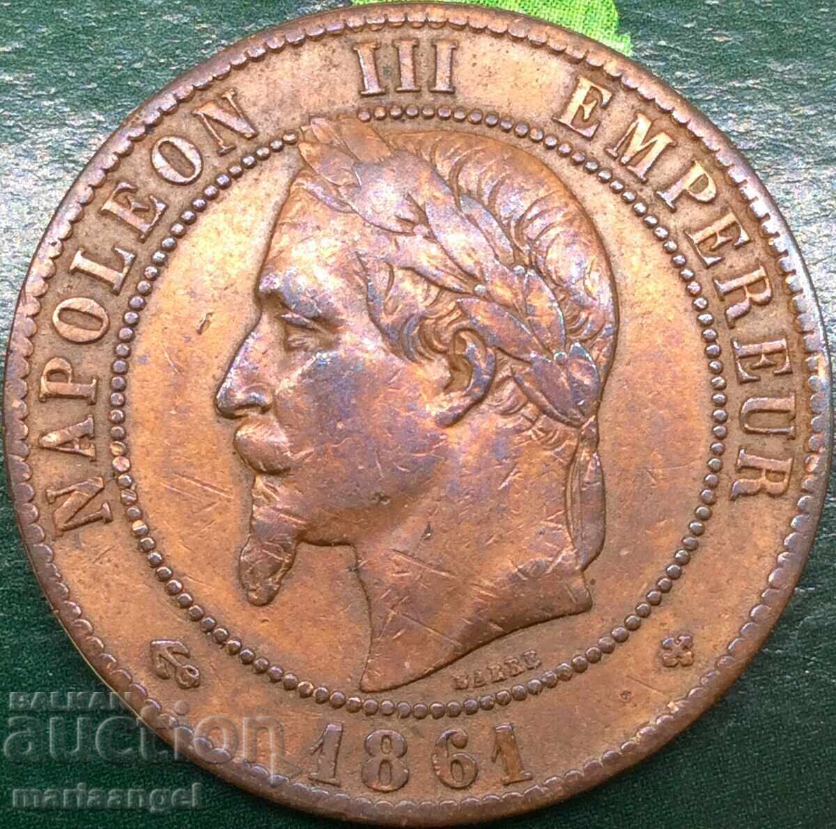 Γαλλία 10 centimes 1861 30mm χαλκός - 7