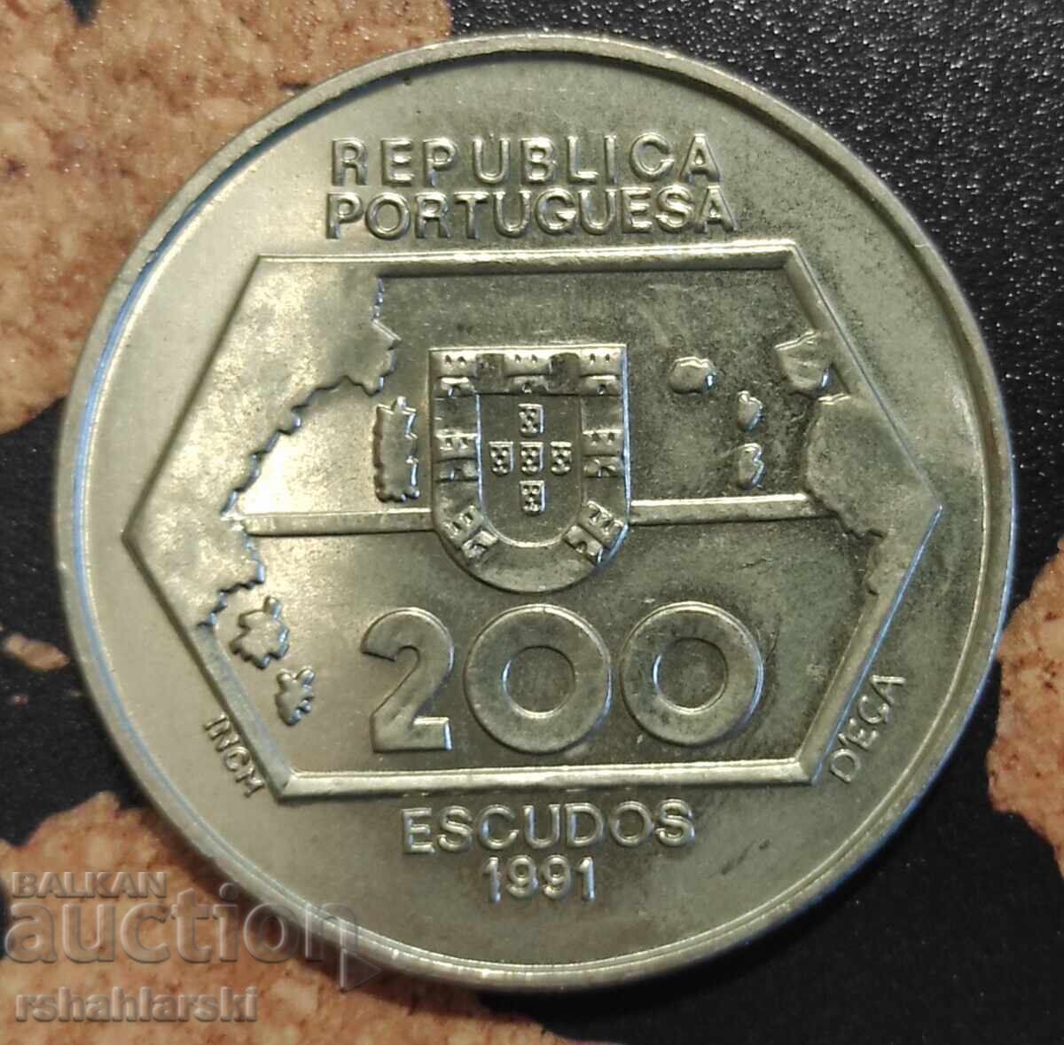 Coin Portugal (Jubilee) 200 Escudos, 1991 Coin Portugal (Jubilee) 200 Escudos, 1991