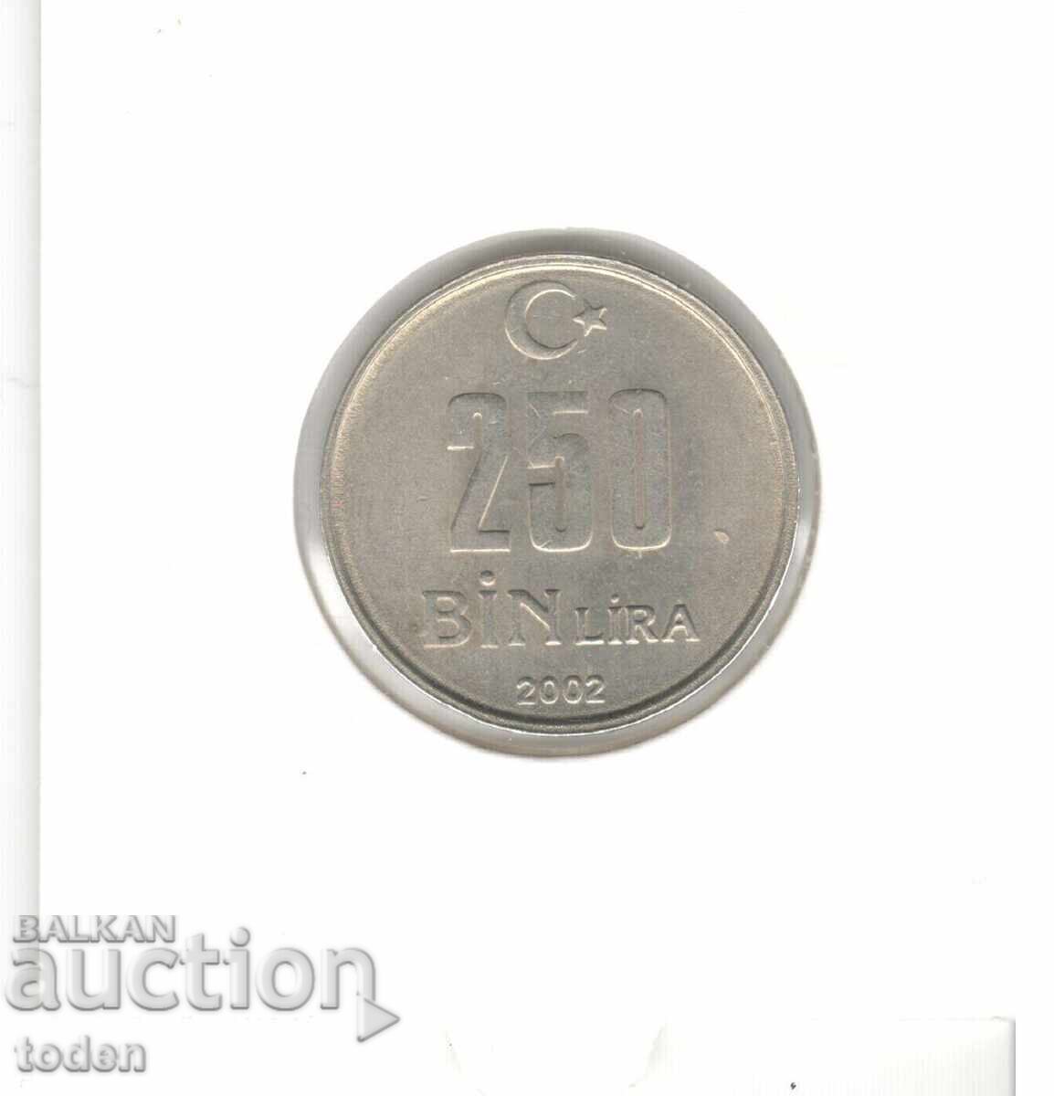 Auction Turkey - 250,000 Lira - 2002 - KM# 1137 Auction Turkey - 250,000 Lira - 2002 - KM# 1137