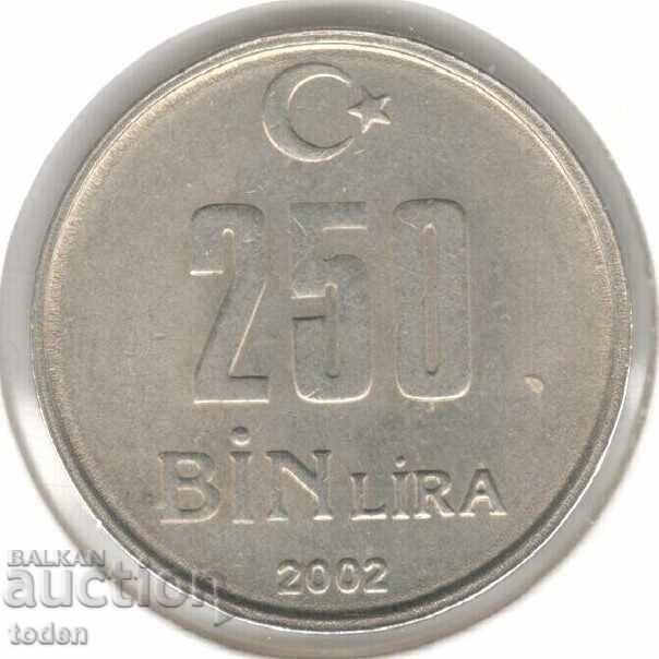 Turkey - 250,000 Lira - 2002 - KM# 1137 Turkey - 250,000 Lira - 2002 - KM# 1137