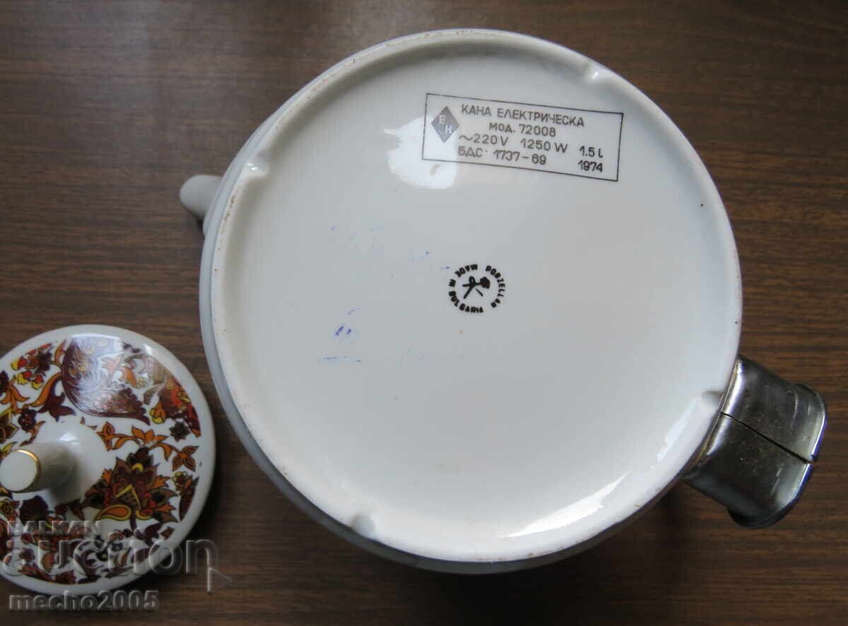 Παράδοση ΠΟΡΣΕΛΑΝΙΝΗ ΗΛΕΚΤΡΙΚΗ ΚΑΝΆΤΑ ΤΣΑΓΙΟΥ 1,5 L Παράδοση ΠΟΡΣΕΛΑΝΙΝΗ ΗΛΕΚΤΡΙΚΗ ΚΑΝΆΤΑ ΤΣΑΓΙΟΥ 1,5 L