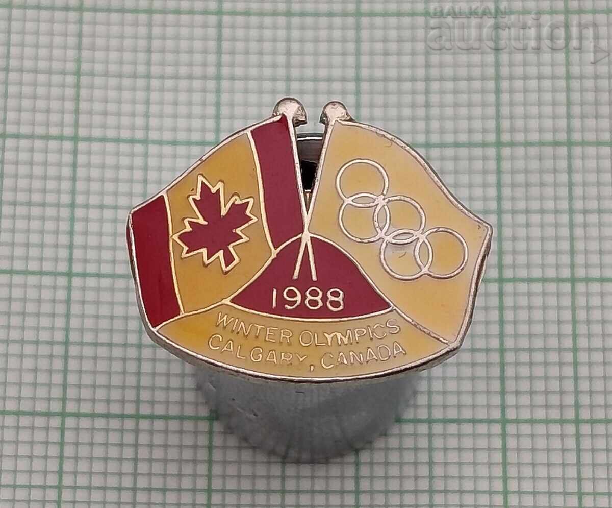 ЗИМНИ ОЛИМПИЙСКИ ИГРИ КАНАДА 1988 г. ЗНАЧКА ПИН ЗИМНИ ОЛИМПИЙСКИ ИГРИ КАНАДА 1988 г. ЗНАЧКА ПИН