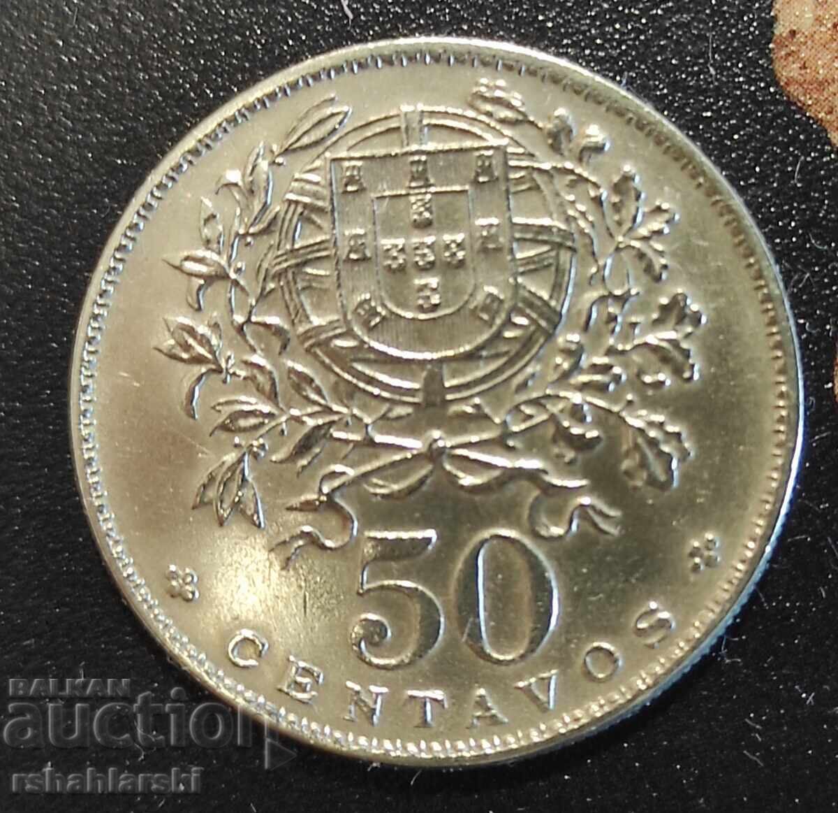 Portuguese Coin 50 Centavos, 1968 Portuguese Coin 50 Centavos, 1968