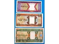 Mauritania 2002 3 bucăți set 100 200 500 Ouguiya UNC Noi