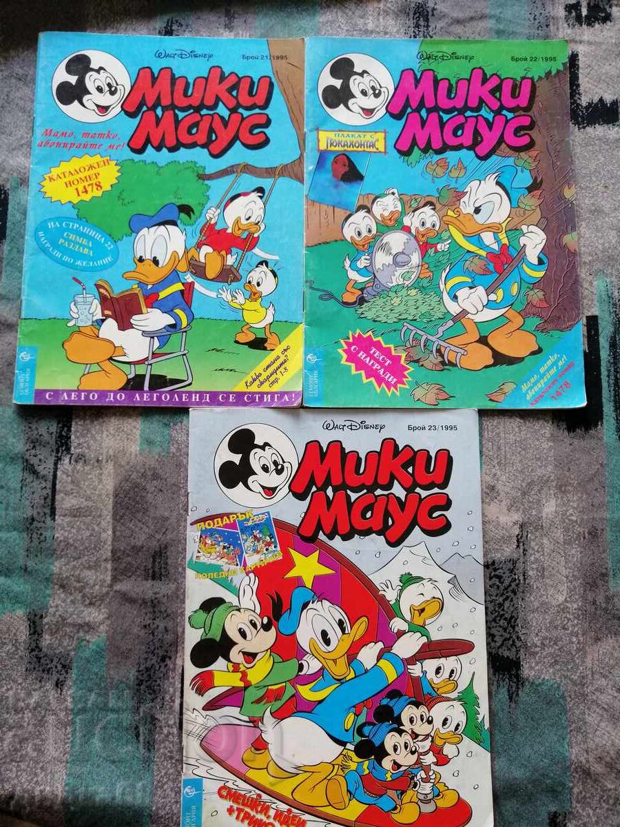 Set of 3 Mickey Mouse comics / 1995