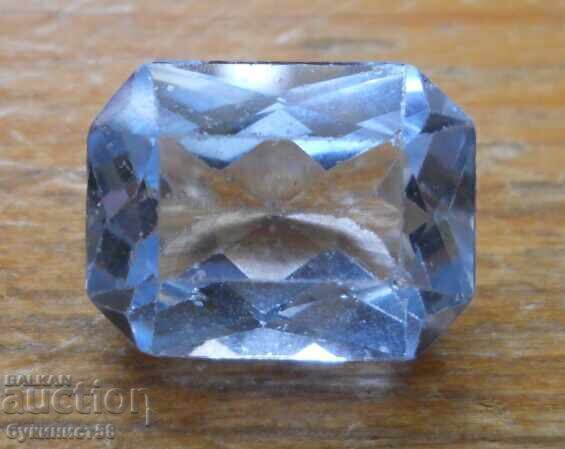 Faceted semi-precious stone - aquamarine - 12.5 ct