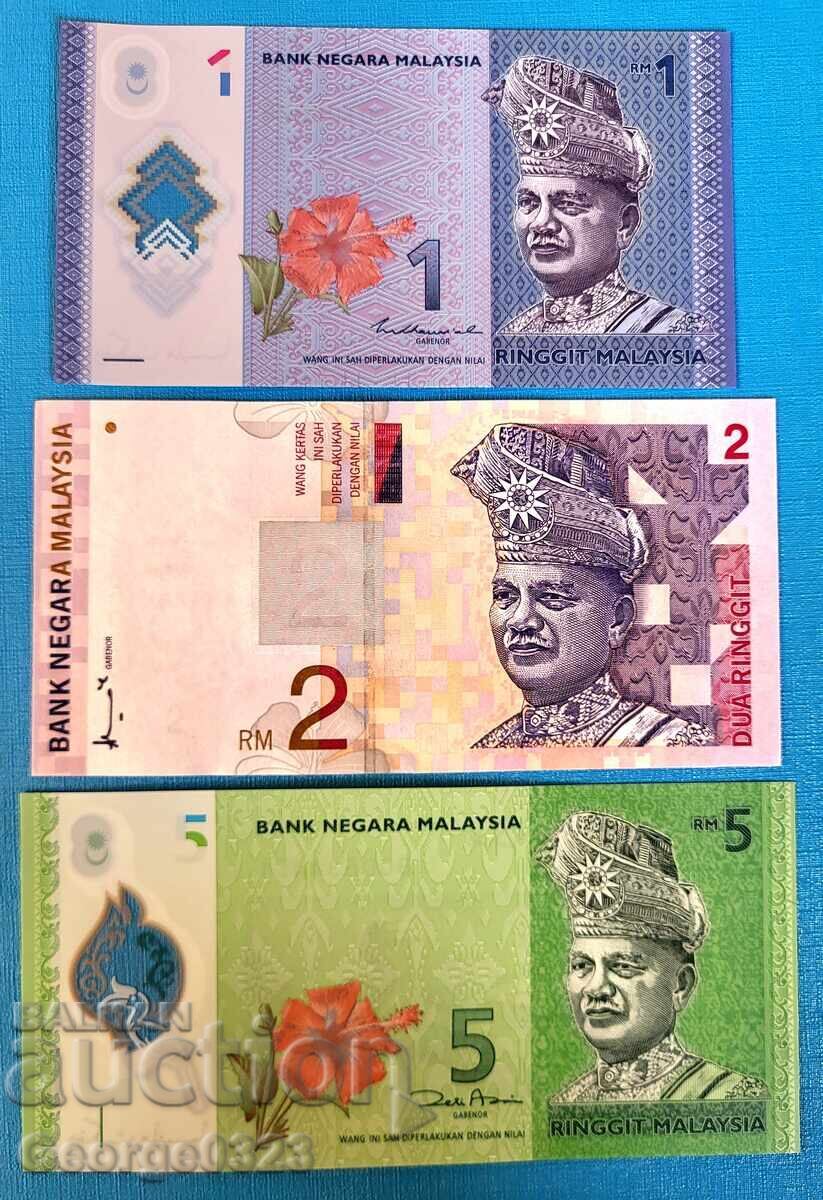 Malaysia 3 Piece Set 1 2 5 Ringgit UNC New Malaysia 3 Piece Set 1 2 5 Ringgit UNC New