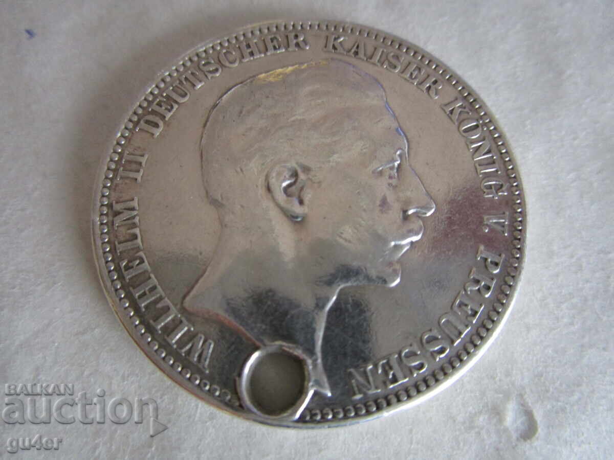 RR❌❌Prussia/3 Mark 1910/Silver 0.900/16.23 g/From Jewelry❌❌RR