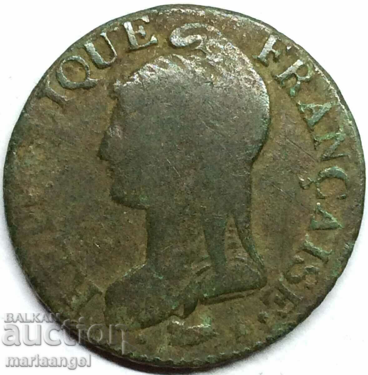 Napoleon 5 centimes 1793 Lan 2 France - rare year Napoleon 5 centimes 1793 Lan 2 France - rare year