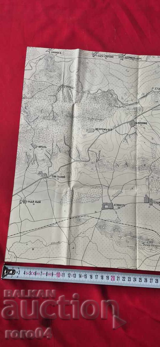 Delivery of SLIVEN AREA 7 - OLD MILITARY MAP - WW I
