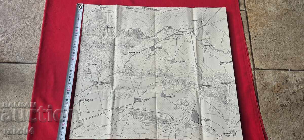 SLIVEN AREA 7 - OLD MILITARY MAP - WW I
