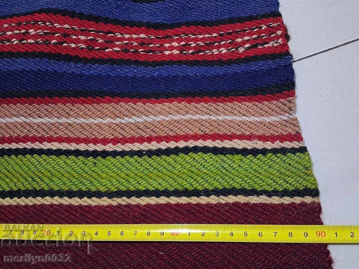 Auction  Old hand-woven wool rug 4/0.9m carpet UNUSED