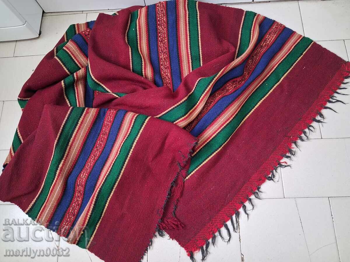 Old hand-woven wool rug 4/0.9m carpet UNUSED - 5