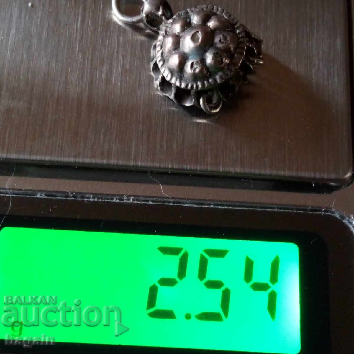 Сребърен медальон с диаманти. - 5 Сребърен медальон с диаманти. - 5