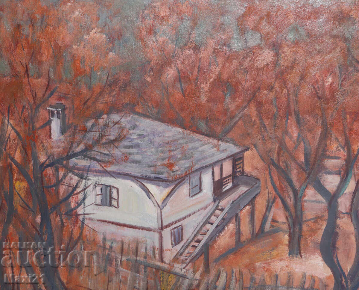 Delivery of Oil painting, cityscape