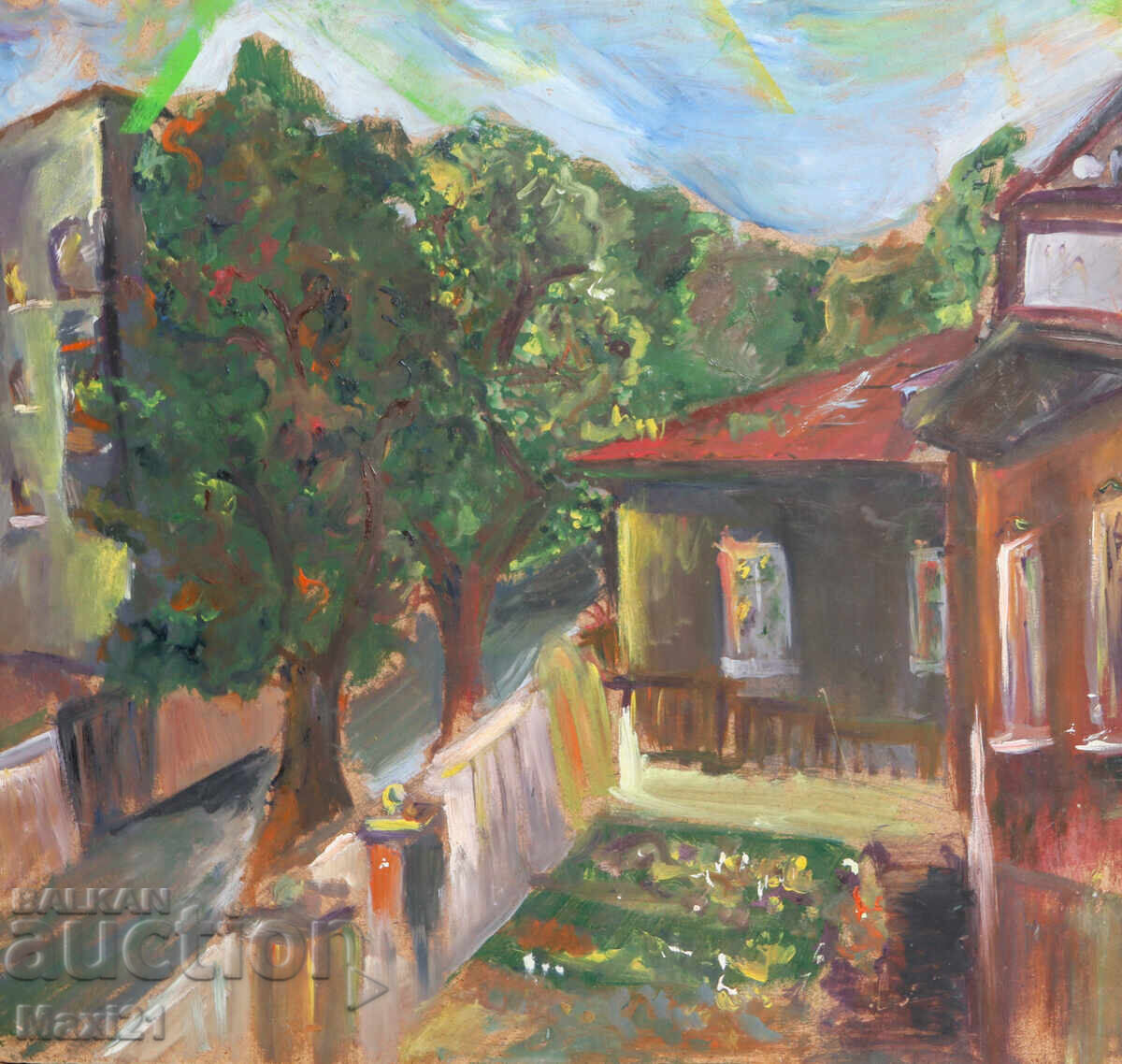 Auction Oil painting, cityscape Auction Oil painting, cityscape