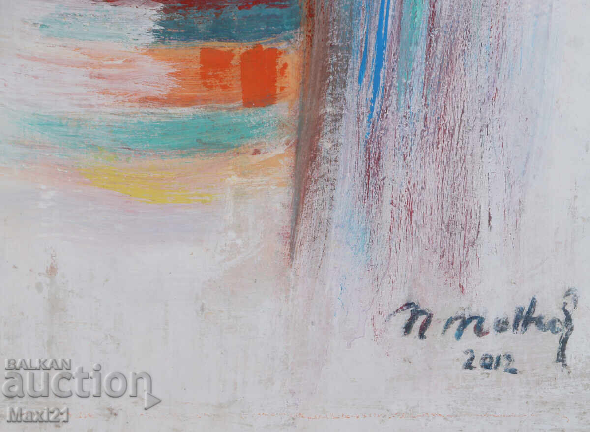 Oil painting portrait of a woman in traditional costume, signed 2012 - 6