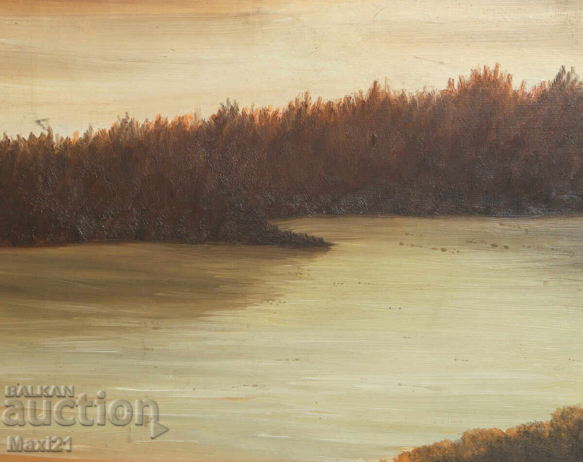Oil painting landscape lake - 5