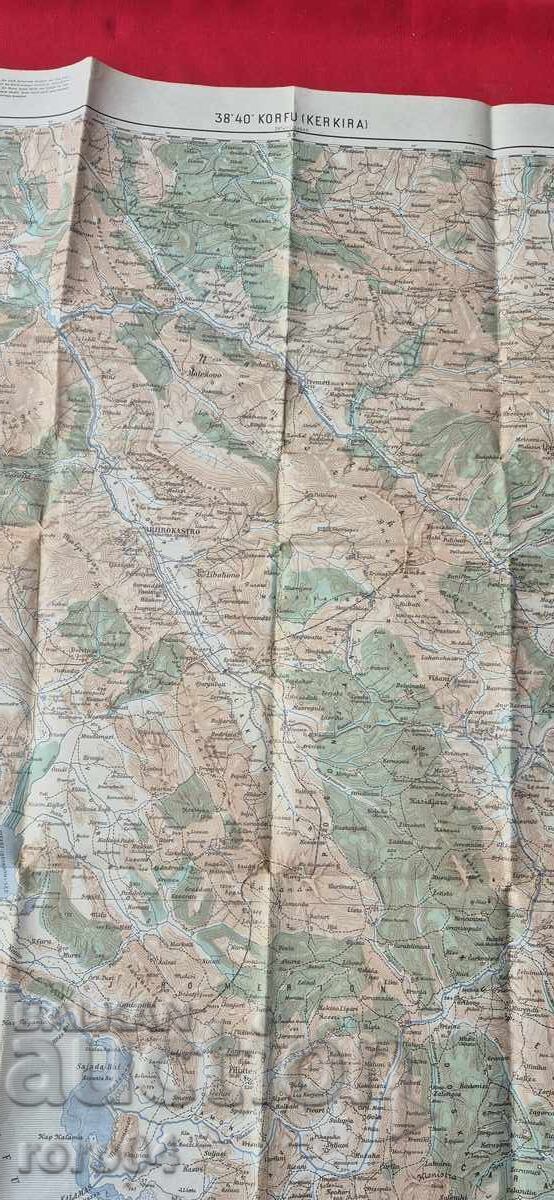 КОРФУ - СТАРА ВОЕННА КАРТА - WW I - 6 КОРФУ - СТАРА ВОЕННА КАРТА - WW I - 6