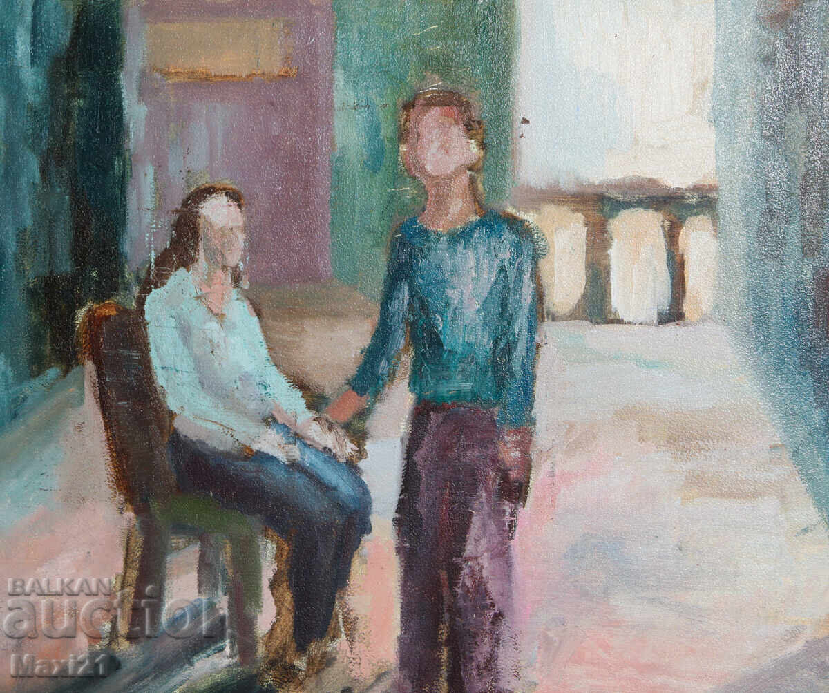 Delivery of Oil painting, expressionistic portrait of a man and a woman