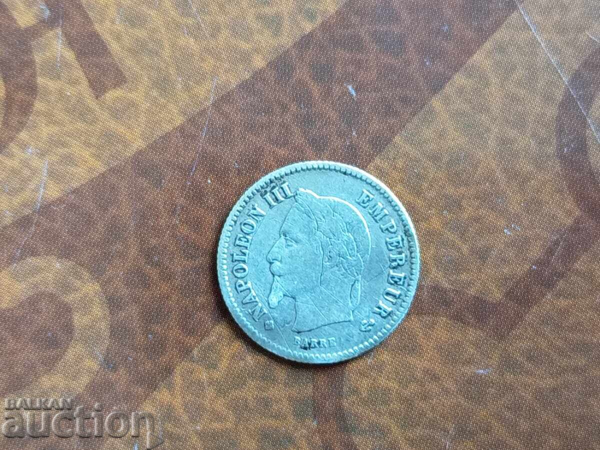 Δημοπρασία Γαλλία νόμισμα 20 λεπτών 1867 ΒΒ /Βρυξέλλες/