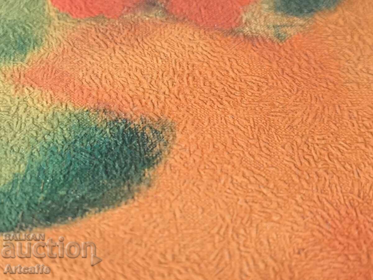 Червените коне на Франц Марк,стара маслена щампа - 5