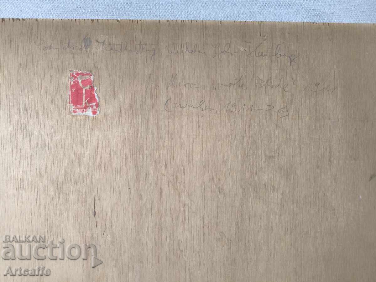 Червените коне на Франц Марк,стара маслена щампа - 7