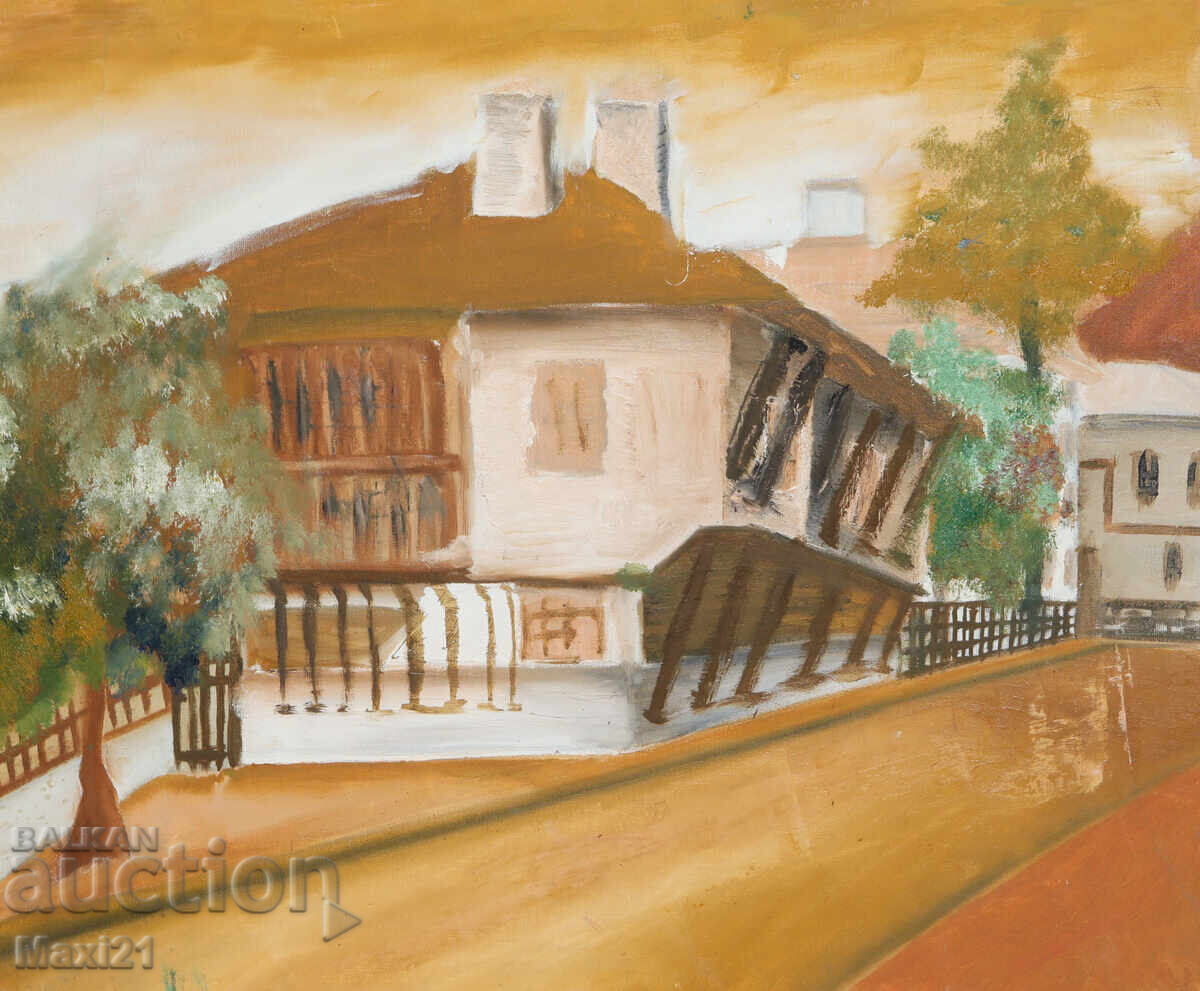 Oil painting landscape house Oil painting landscape house
