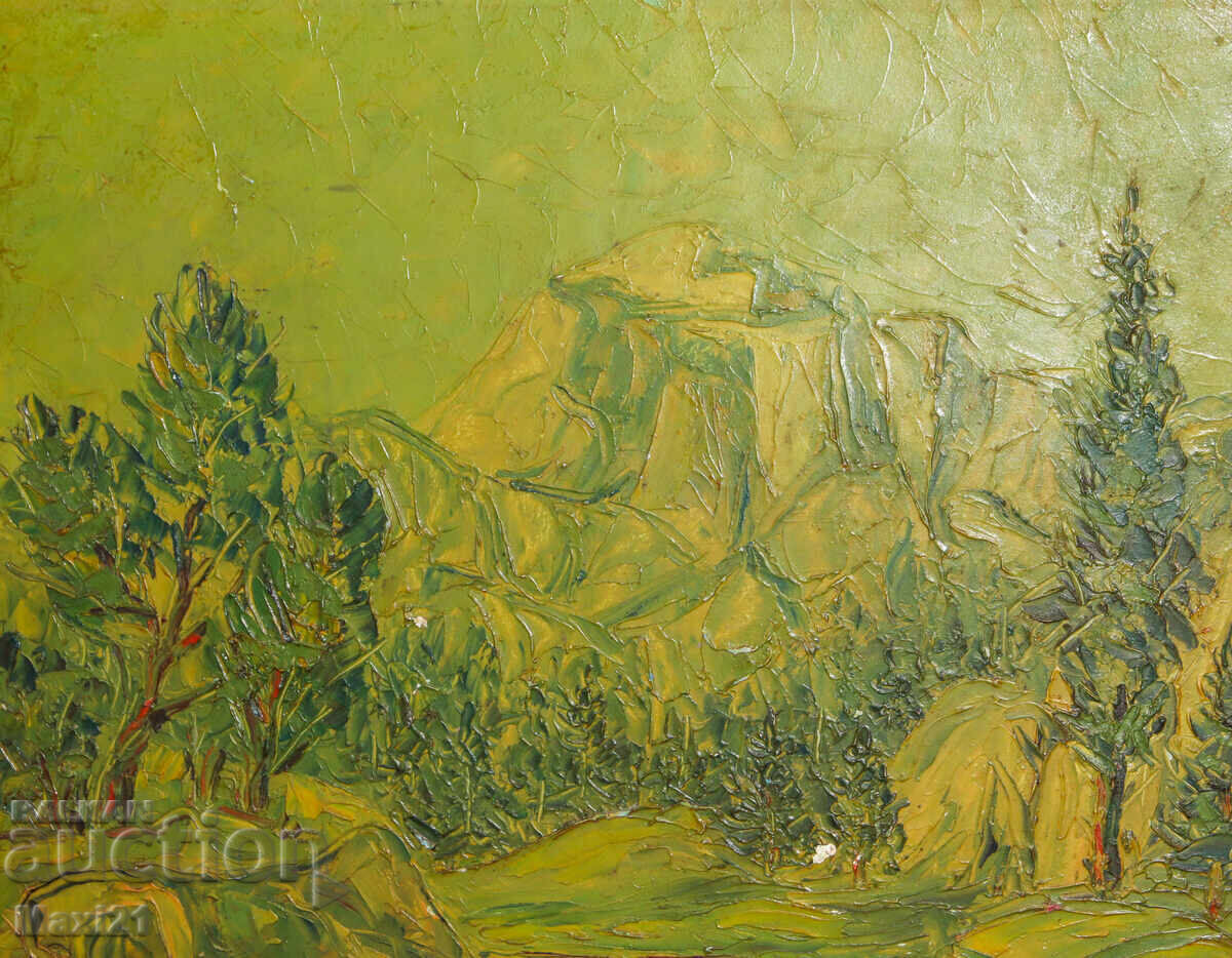 Delivery of Oil painting natural landscape signed 1996
