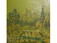 Картина маслени бои природен пейзаж подписана 1996г.