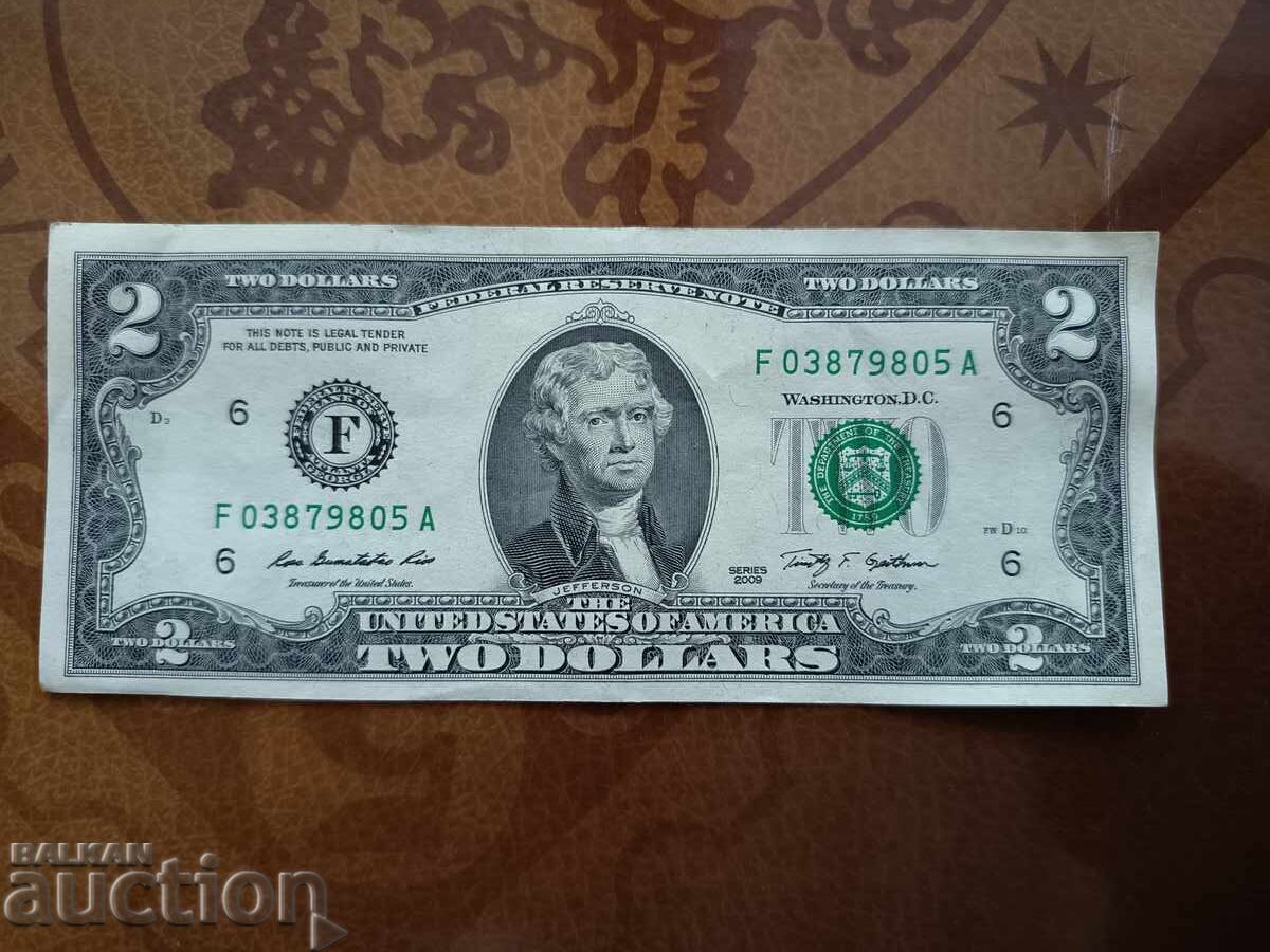 Bancnotă SUA 2 dolari din 2009 Atlanta, Georgia Bancnotă SUA 2 dolari din 2009 Atlanta, Georgia