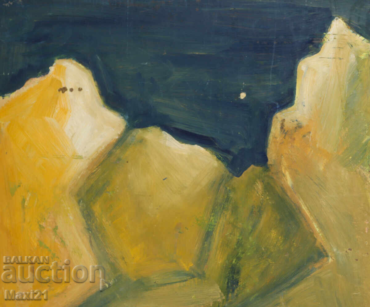 Livrarea Tablou ulei pe pânză peisaj abstract