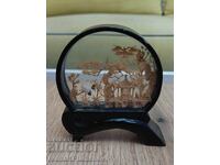 Handmade cork diorama vintage for connoisseurs