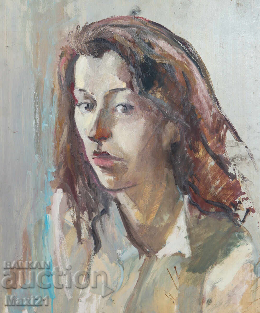 Pictură în ulei portret feminin